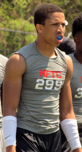 UVa commit Eldridge, pictured here at the 2014 NFTC in Northern VA, is part of a potentially good group of WRs in the state this year.