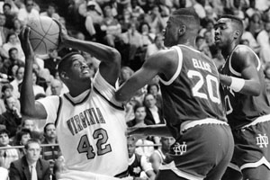 Jeffries averaged 10 points and 8 rebounds per game as a senior. ~UVa Athletics Photo