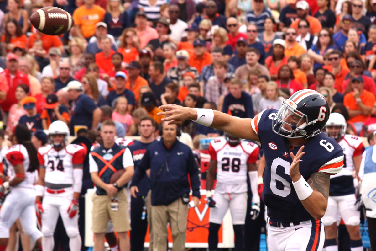The Virginia football team plays at Connecticut this week.