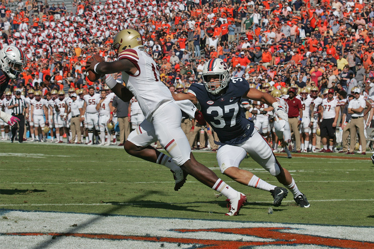 The Virginia defense gave up 17 points in the first quarter.