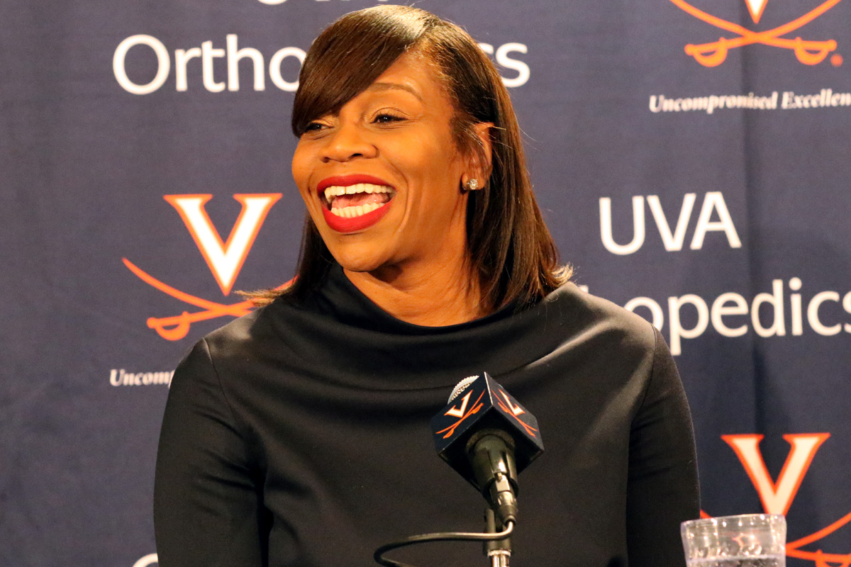 Tina Thompson is Virginia's new head coach for women's basketball.